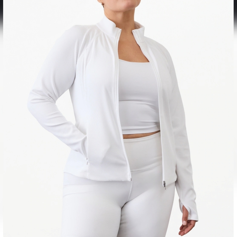 ATHLETA Salutation Jacket White Long Sleeve Size Medium